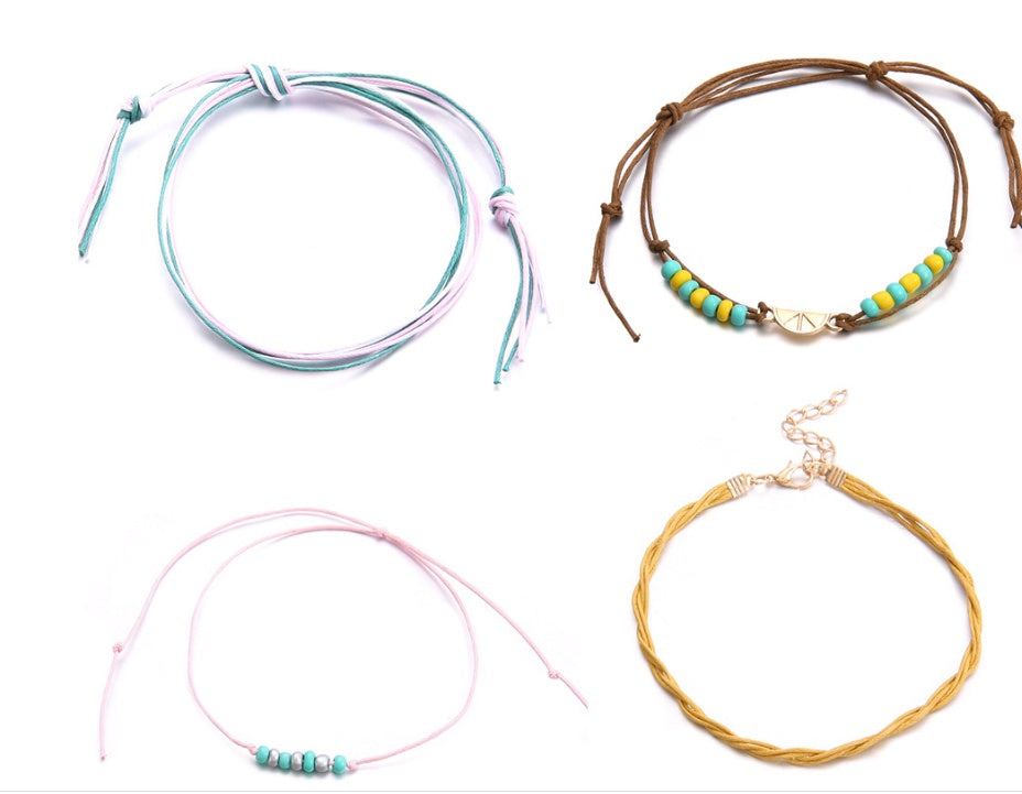 Sunburst Bead Anklet