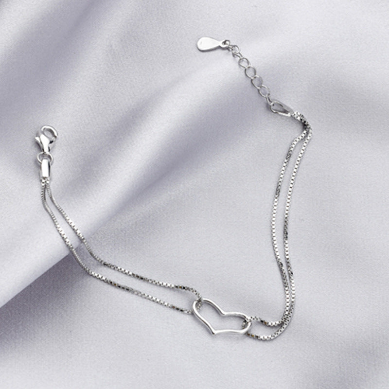 Solo Heart Silver Bracelet