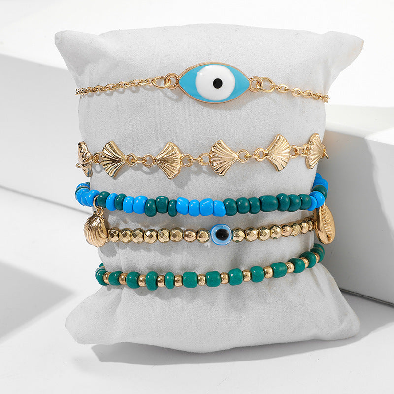 Vista Bead Anklet Set