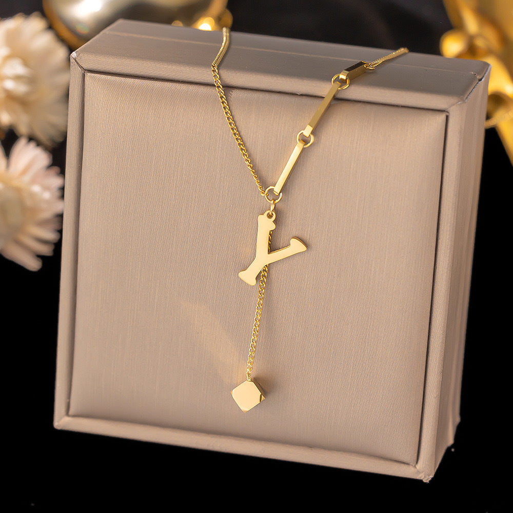 Initial Drop Necklace