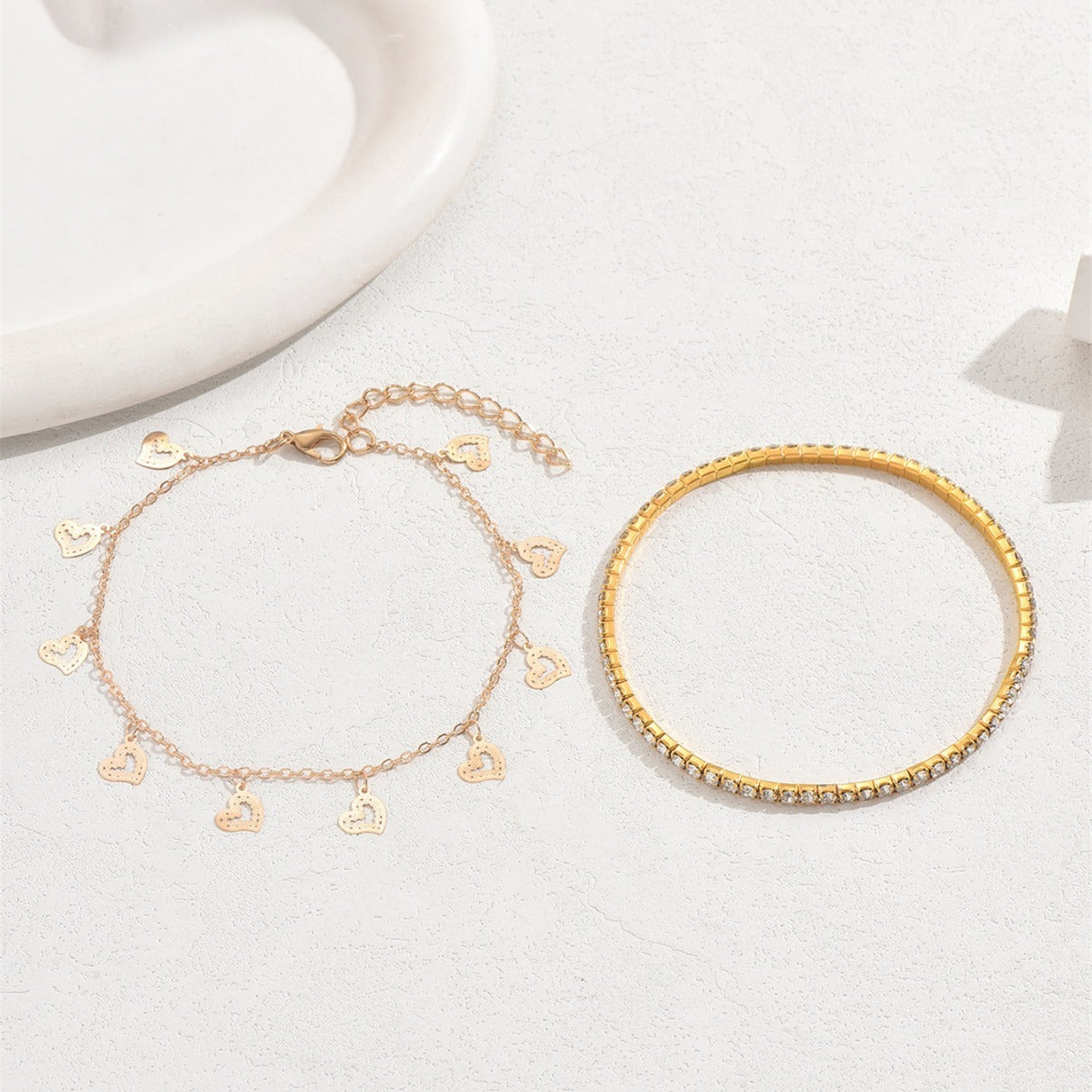 Heartfall Anklet Set