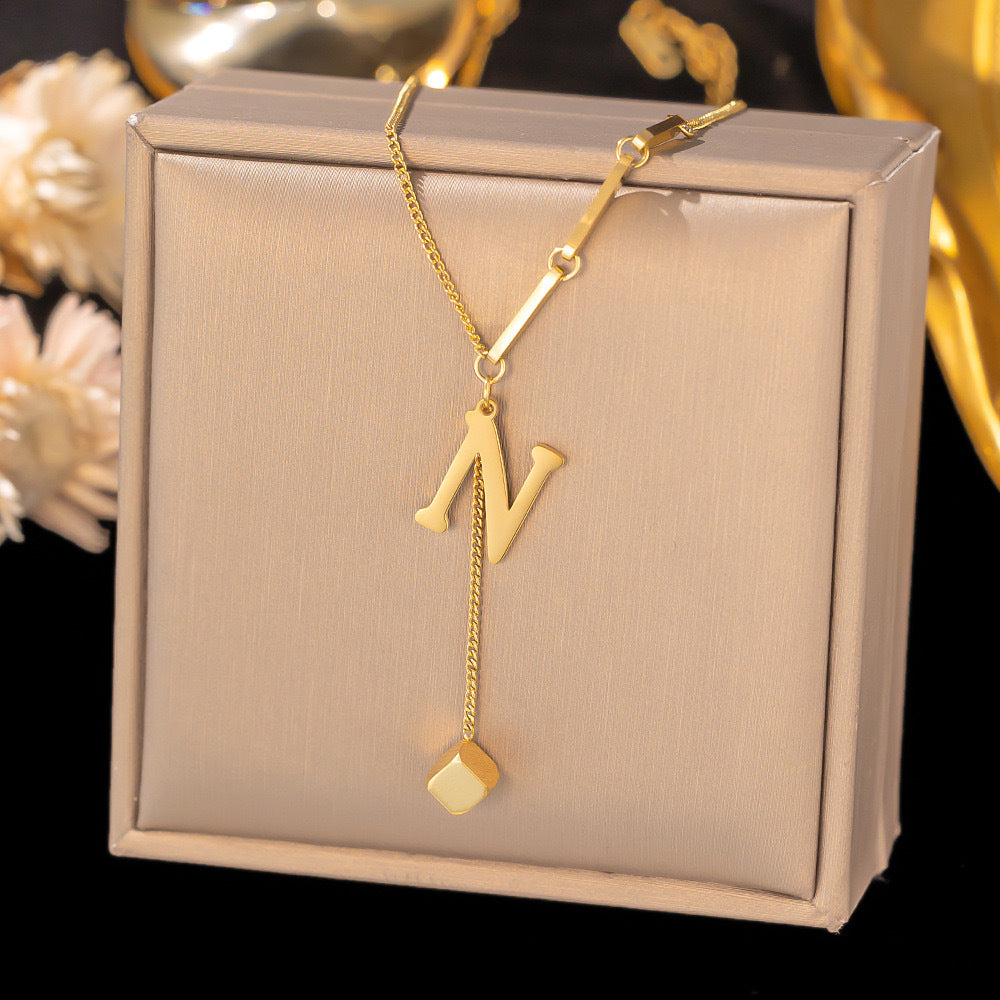 Initial Drop Necklace