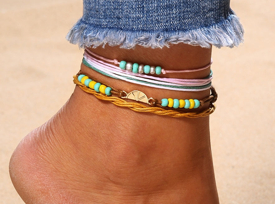 Sunburst Bead Anklet