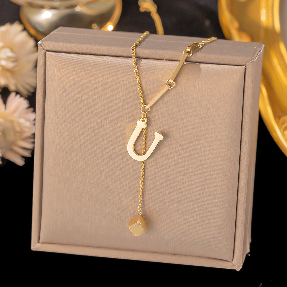 Initial Drop Necklace