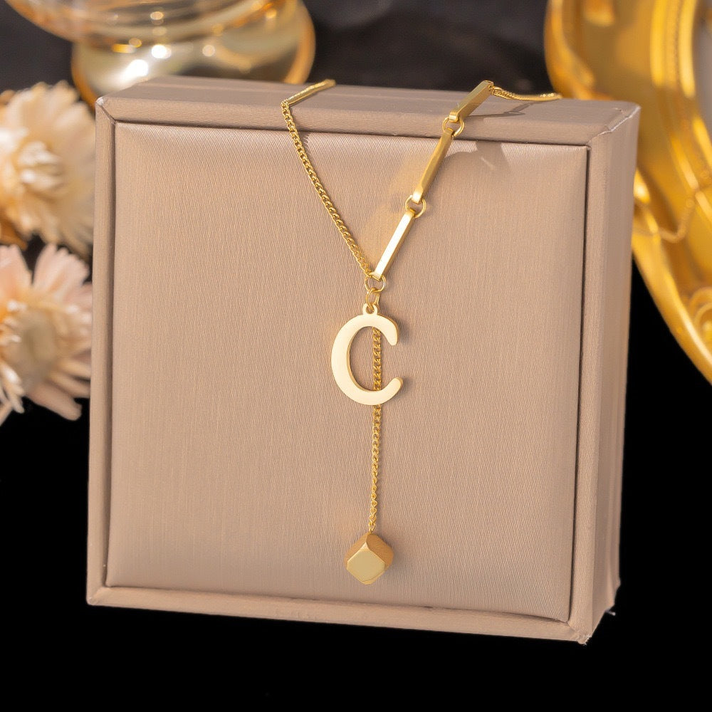 Initial Drop Necklace