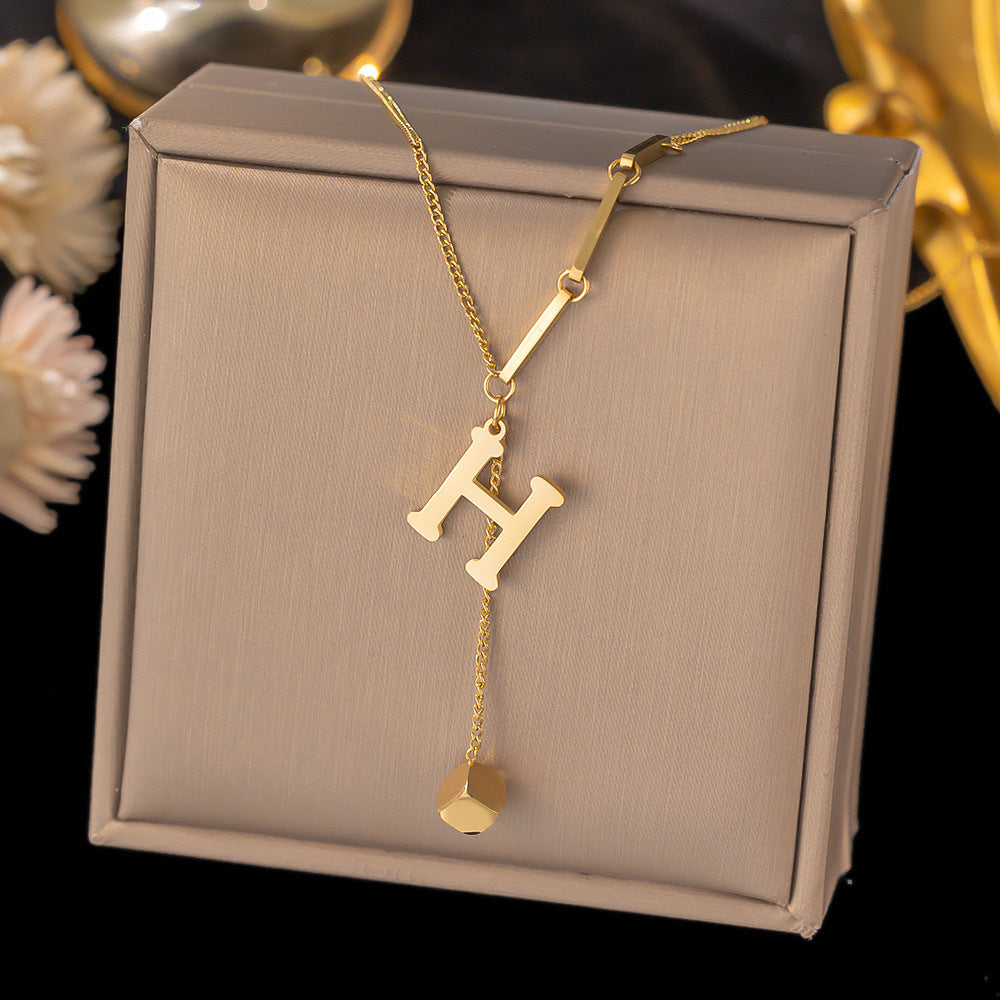 Initial Drop Necklace