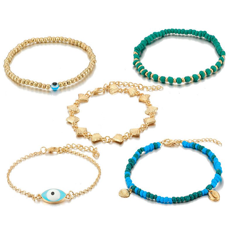 Vista Bead Anklet Set