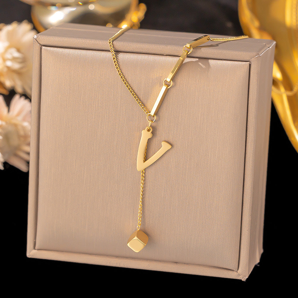 Initial Drop Necklace